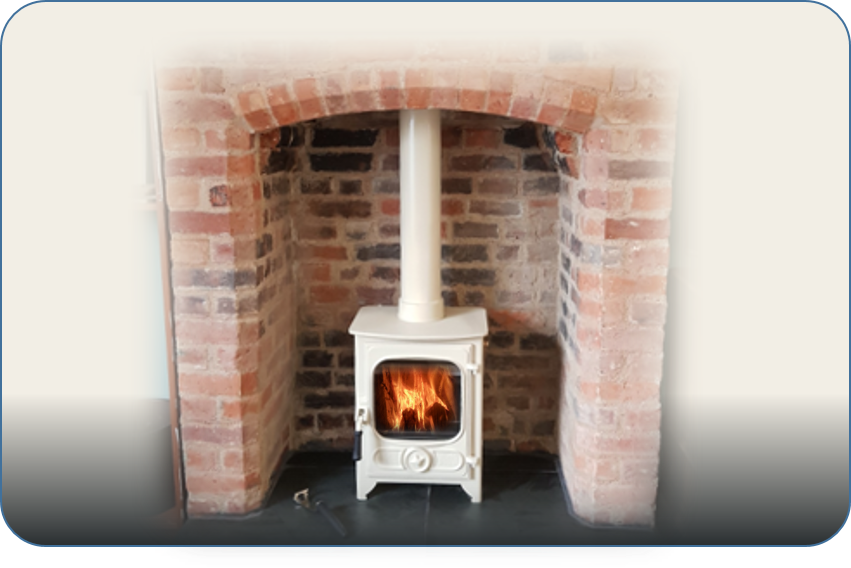 DEFRA Smoke Exempt Charnwood Country 4 stove in Almond